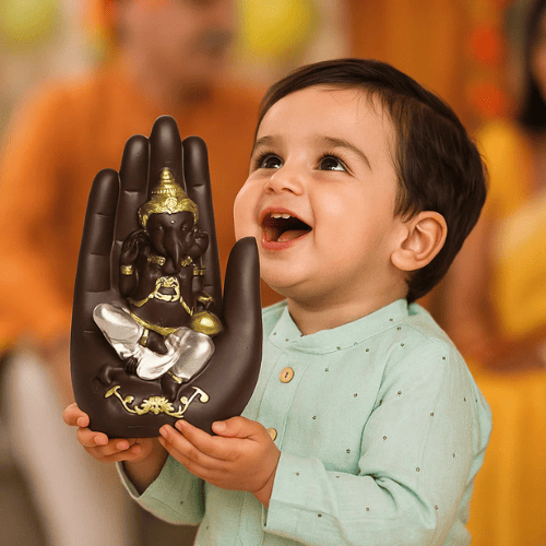 Palm Ganesh Ji Idol ( 17 CM )