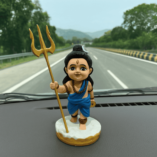 Baal Shiv Ji Idol Status Murti for Home Temple Office Desk, Car Dashboard and Gifting Purpose
