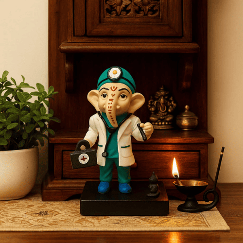 Doctor Ganesha Idol ( 18 CM )
