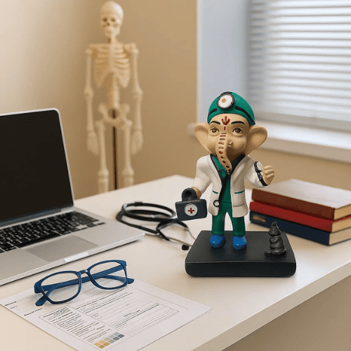 Doctor Ganesha Idol ( 18 CM )