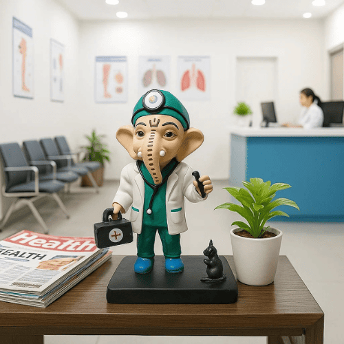 Doctor Ganesha Idol ( 18 CM )