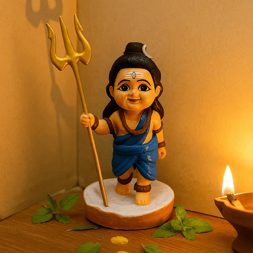 Baal Shiv Ji Idol Status Murti for Home Temple Office Desk, Car Dashboard and Gifting Purpose