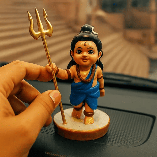 Baal Shiv Ji Idol Status Murti for Home Temple Office Desk, Car Dashboard and Gifting Purpose